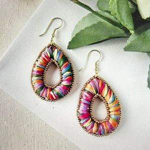 Candied Pillow Teardrop Earrings
